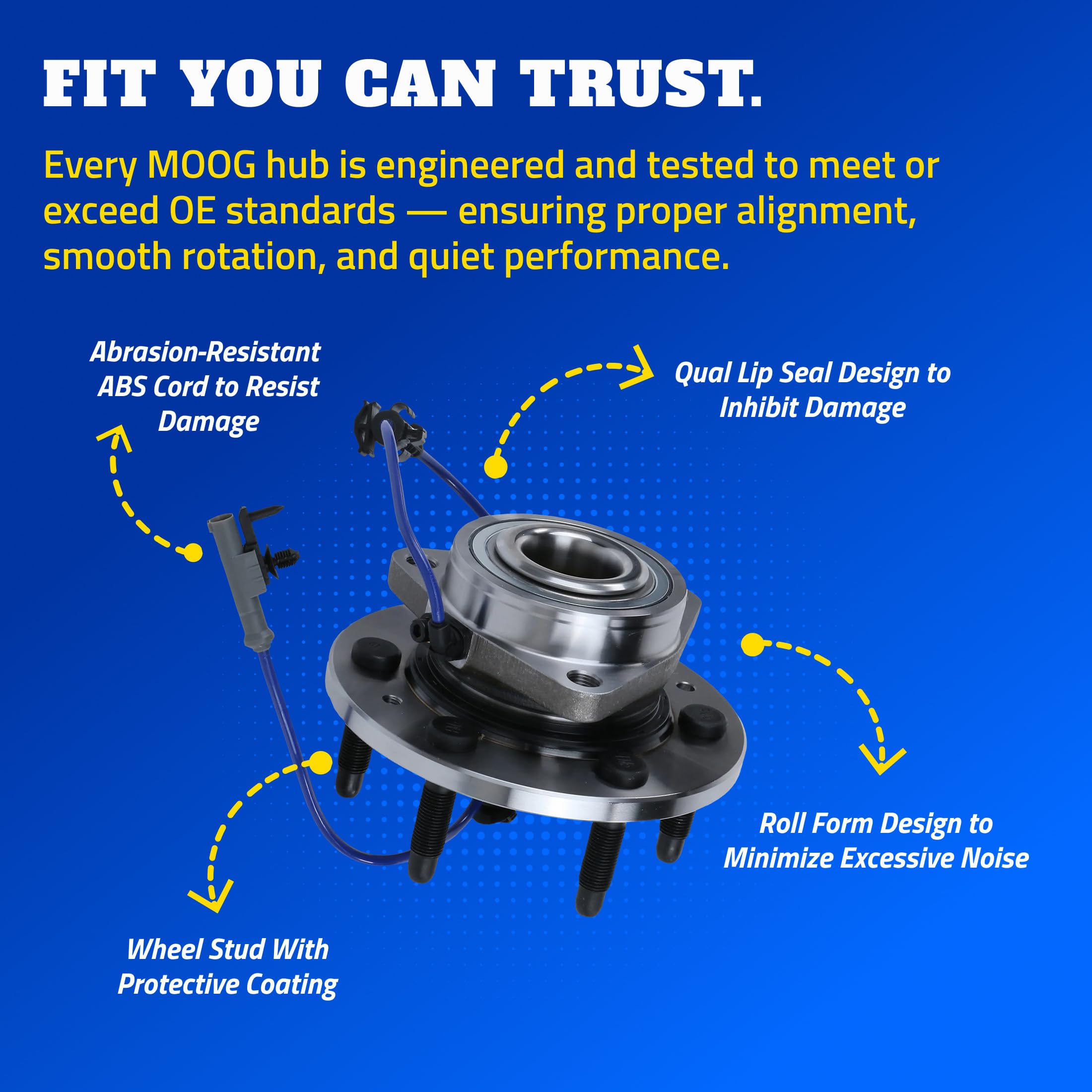 MOOG 512326 Wheel Bearing and Hub Assembly for Hyundai Santa Fe - Image 3